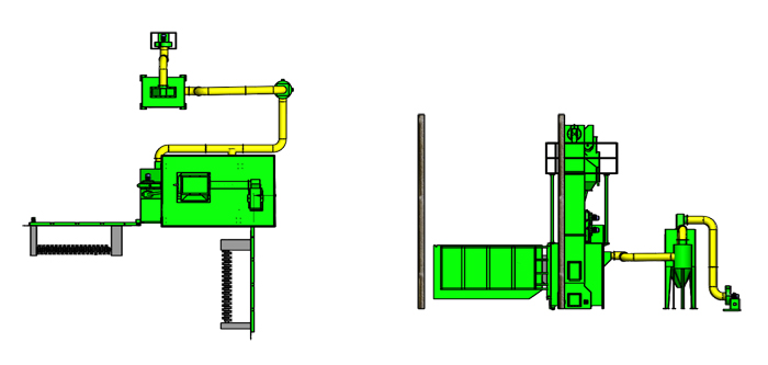 Wire Rod Shot Blasting Machines Off Line Double Door